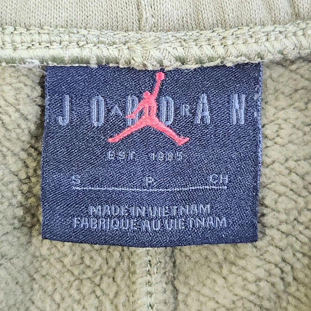 Jordan 23 Engineered Fleece Pants Mens Small Green Sweatpants Zip Pockets